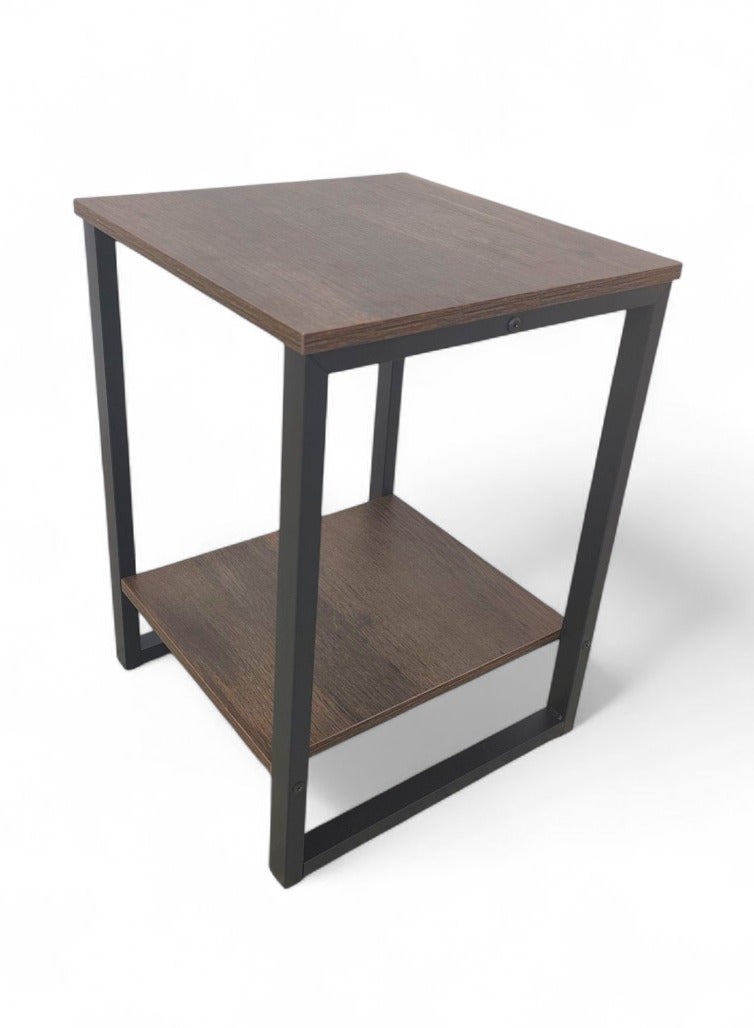 Concent Ergonomic "Modern" Side Table - Luxurious Wood & Black Metal Blend - Image 3